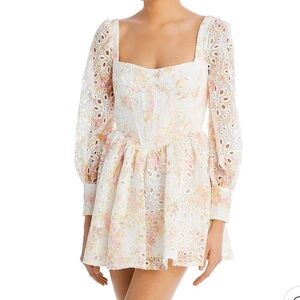 Bardot Lila Womens Eyelet Short Fit & Flare Dress